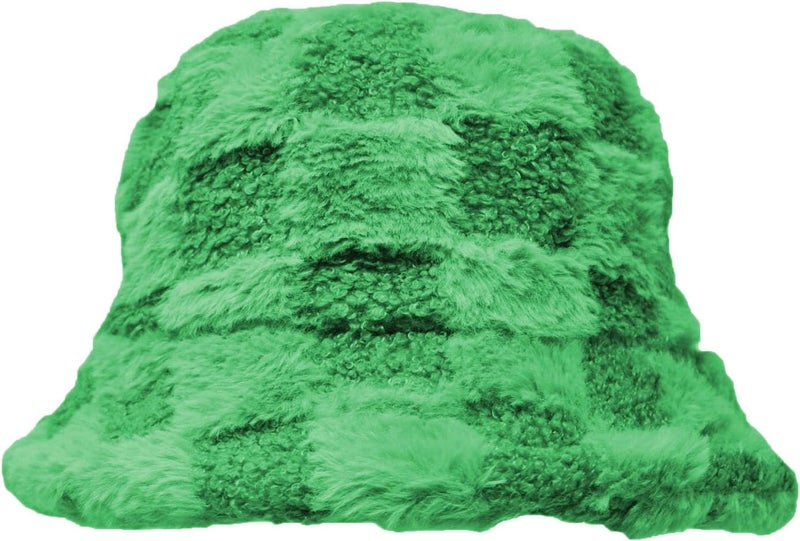 Glory Max Winter Fluffy Plush Bucket Hat Cozy Faux Fur Wide Brim Adjustable Size for Women - Image 2